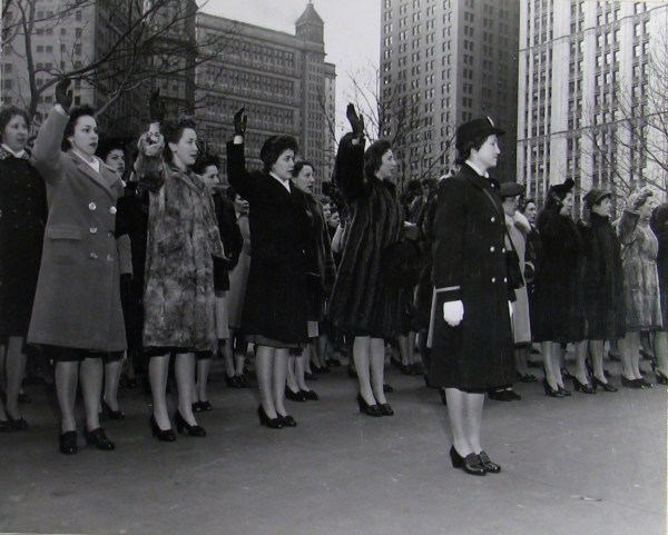 WAVES being sworn into the service in New York City.